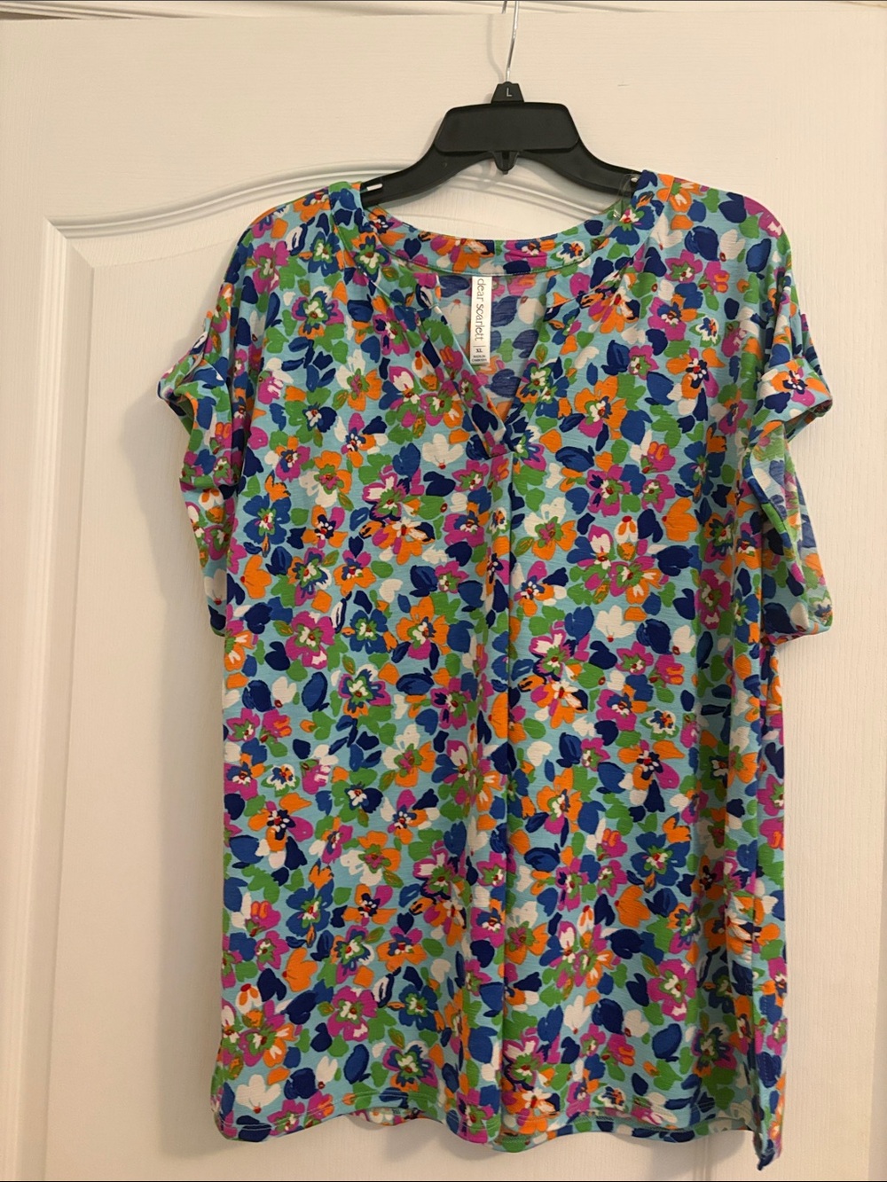 Scarlett Multicolor Floral Blouse with Blue Base